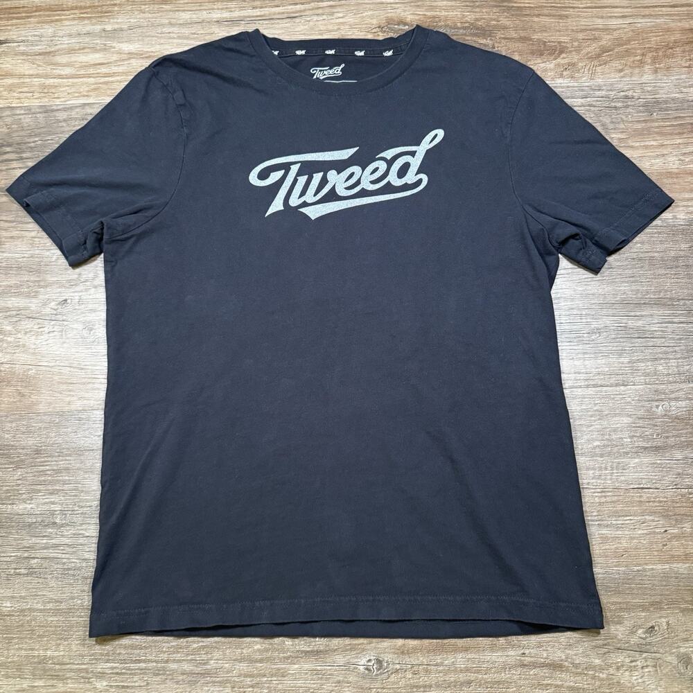 Tweed Men’s XL Black Graphic Logo T-Shirt Short Sleeve Crew Neck Streetwear